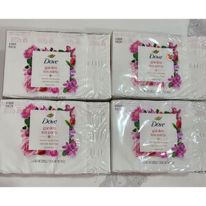 Dove Garden Tea Party Velvet Fig Bloom Beauty Bar. Four Packs of Four